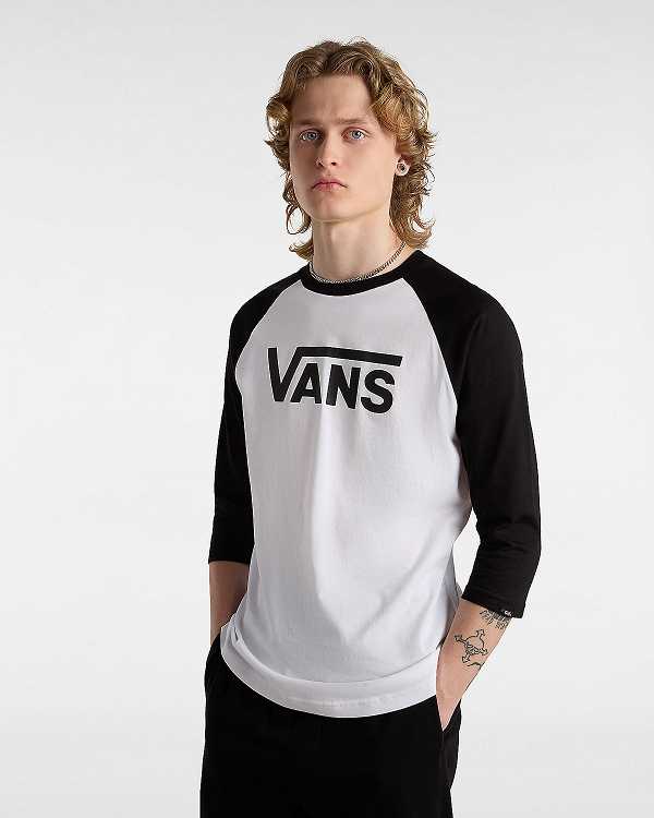 Men Vans Classic Raglan T Shirts White Malaysia | VN8625794