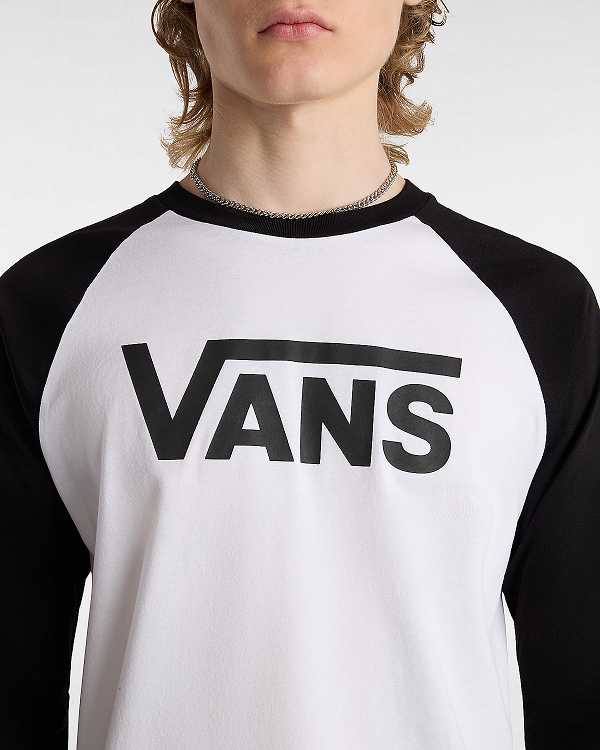 Men Vans Classic Raglan T Shirts White Malaysia | VN8625794
