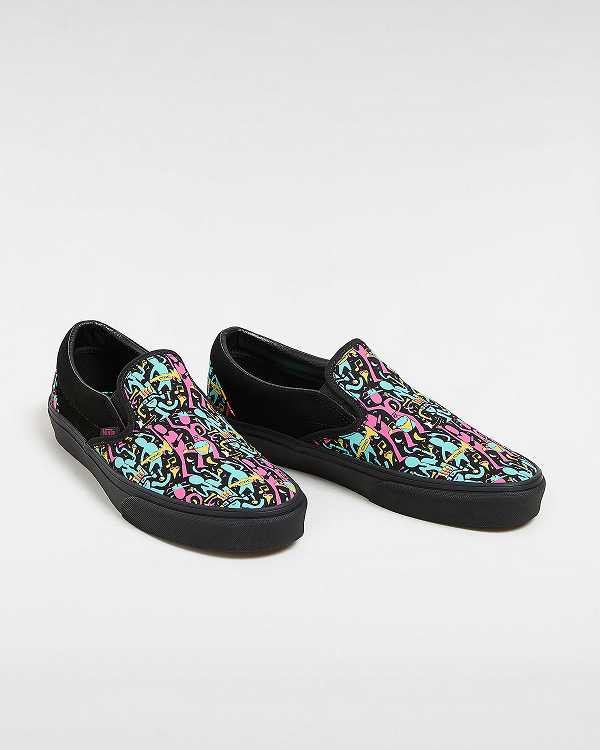 Men Vans Classic Slip On Shoes Black Malaysia | VN2450138