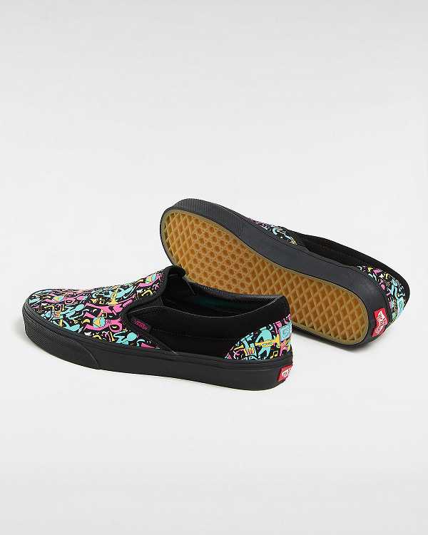 Men Vans Classic Slip On Shoes Black Malaysia | VN2450138