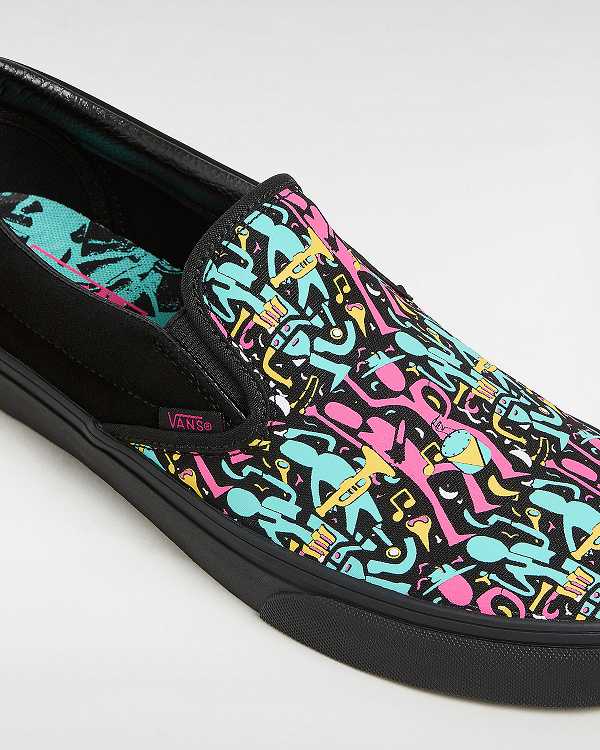 Men Vans Classic Slip On Shoes Black Malaysia | VN2450138
