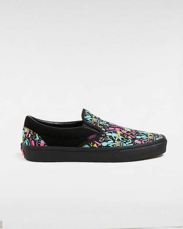 Men Vans Classic Slip On Shoes Black Malaysia | VN2450138