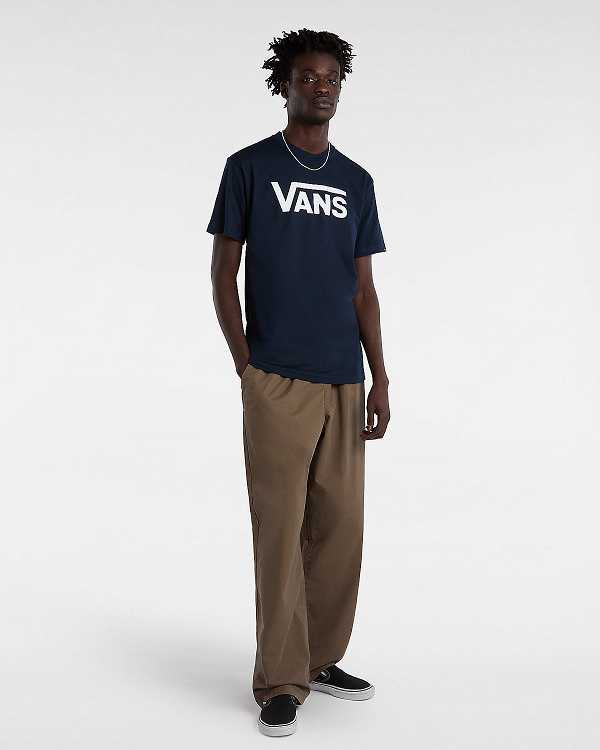 Men Vans Classic T Shirts Blue Malaysia | VN1496852