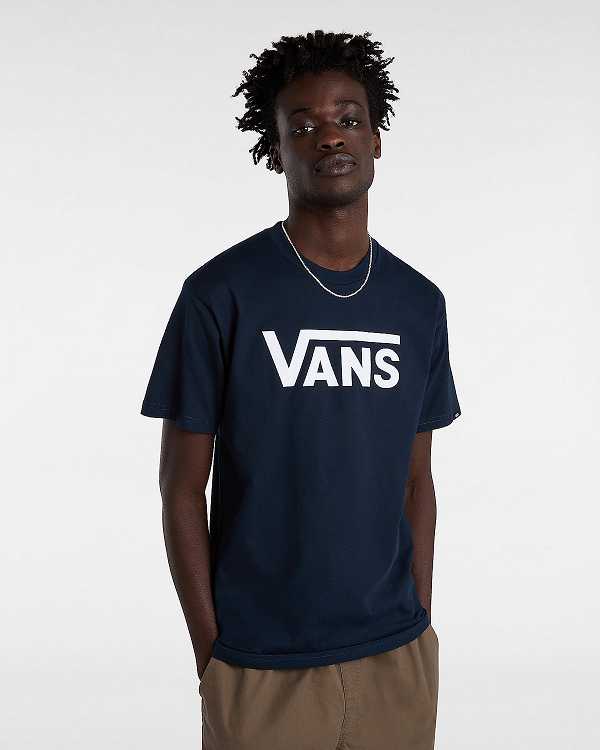 Men Vans Classic T Shirts Blue Malaysia | VN1496852