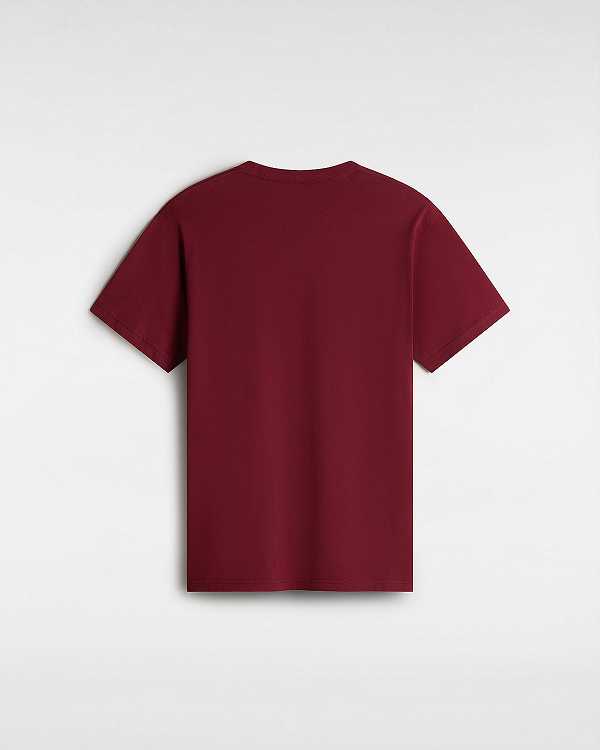 Men Vans Classic T Shirts Burgundy Malaysia | VN5032817