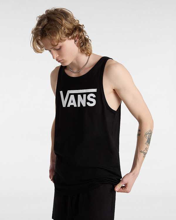 Men Vans Classic Tank Top Black Malaysia | VN2940631