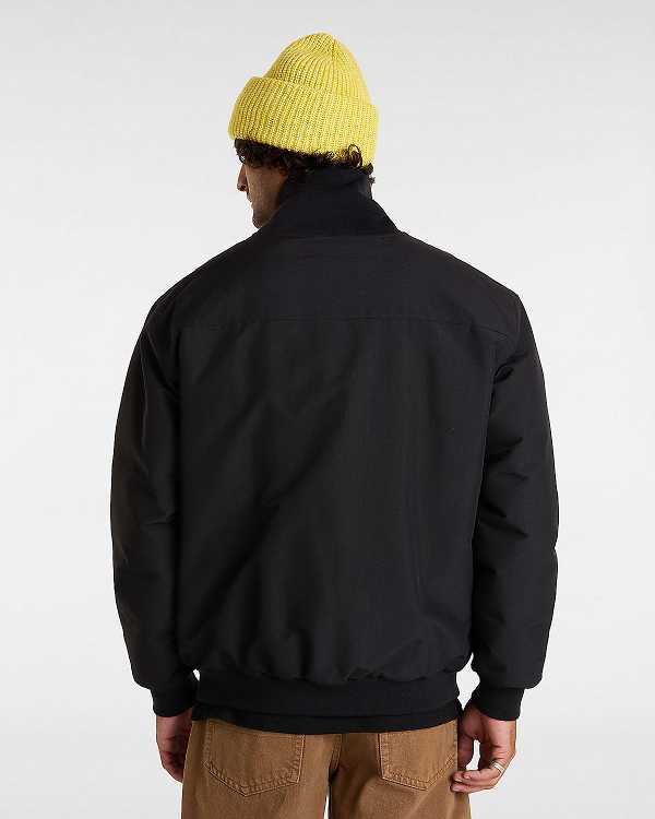 Men Vans Clifton Down Bomber Jackets Black Malaysia | VN6812073