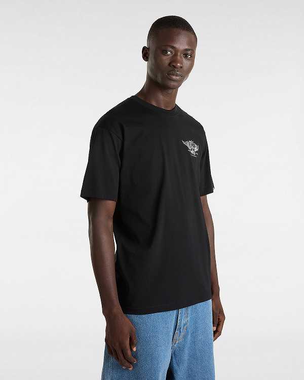 Men Vans Club House T Shirts Black Malaysia | VN0963751