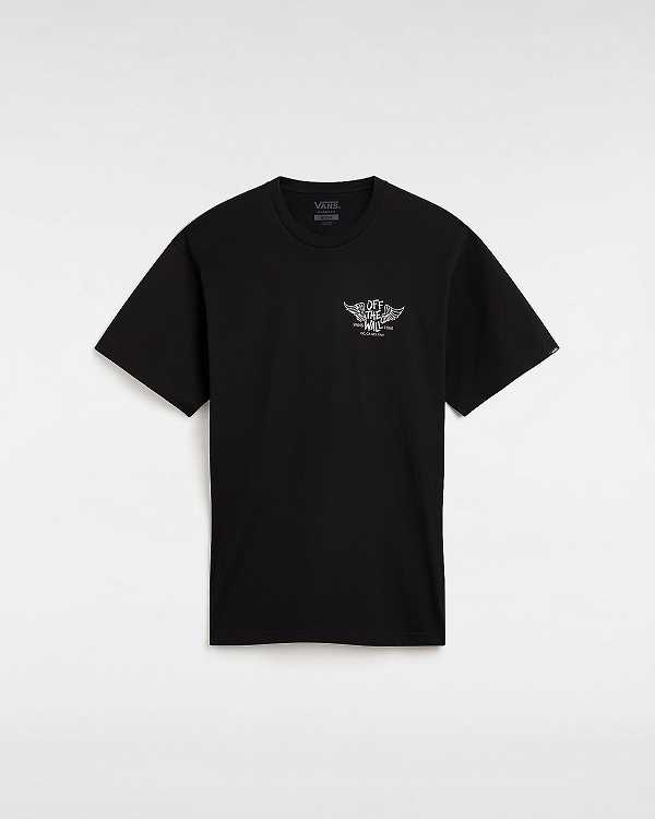 Men Vans Club House T Shirts Black Malaysia | VN0963751