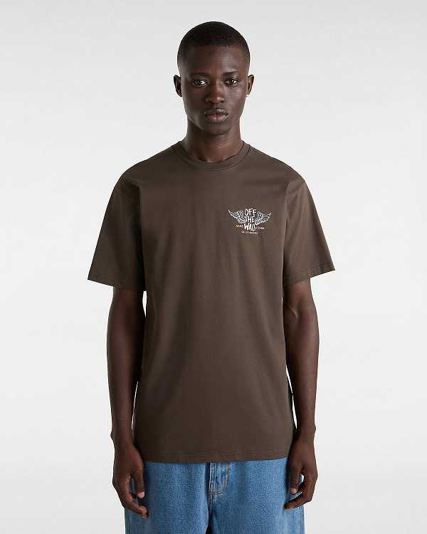 Men Vans Club House T Shirts Brown Malaysia | VN9273148