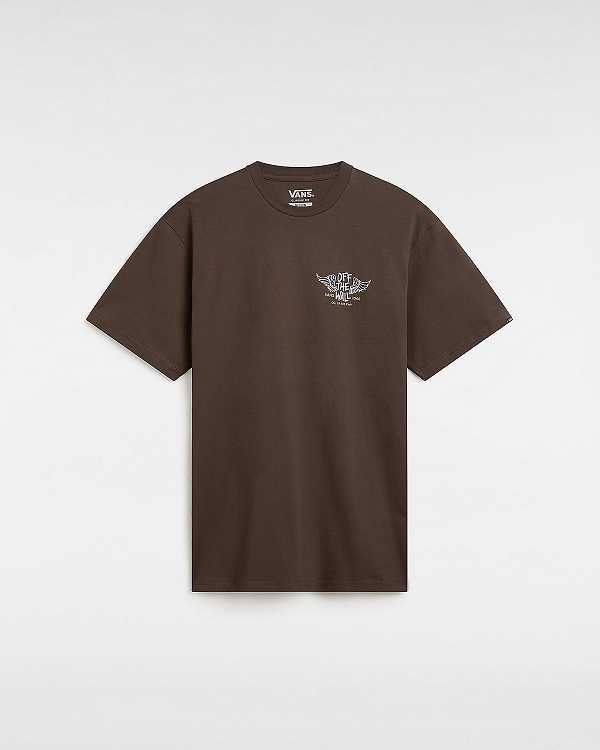 Men Vans Club House T Shirts Brown Malaysia | VN9273148