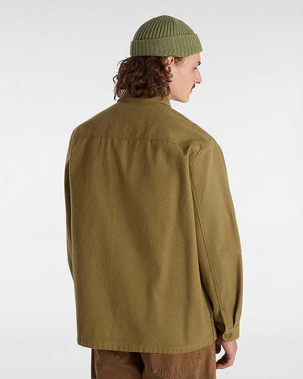 Men Vans Coldgroove Shacket Shirts Brown Malaysia | VN3946158