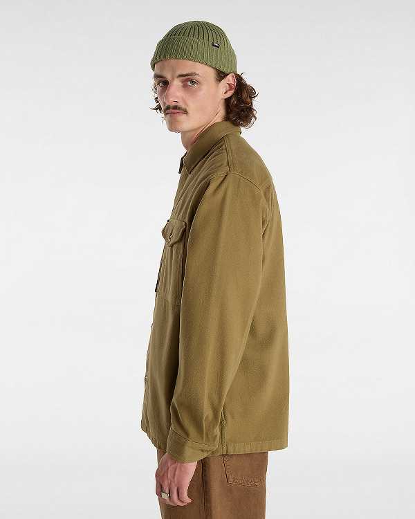 Men Vans Coldgroove Shacket Shirts Brown Malaysia | VN3946158