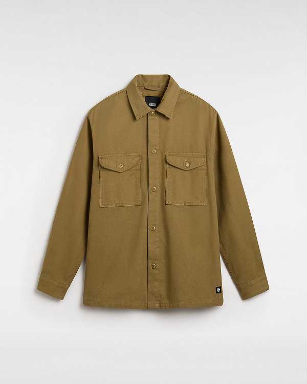 Men Vans Coldgroove Shacket Shirts Brown Malaysia | VN3946158