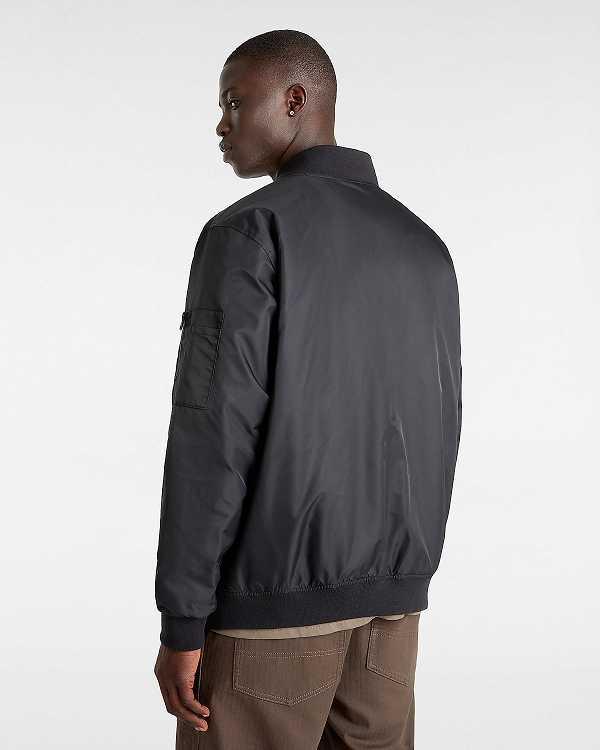 Men Vans Copley Bomber Jackets Black Malaysia | VN9735208