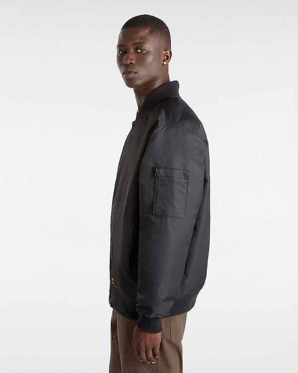 Men Vans Copley Bomber Jackets Black Malaysia | VN9735208