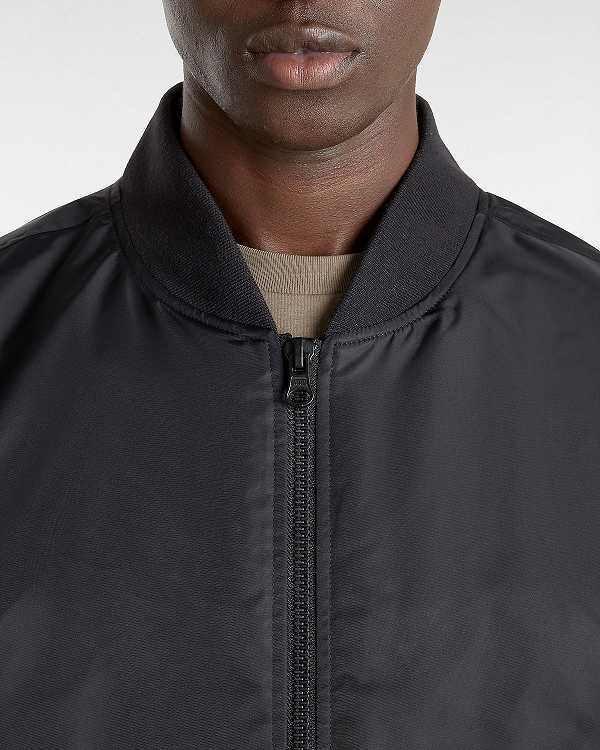 Men Vans Copley Bomber Jackets Black Malaysia | VN9735208