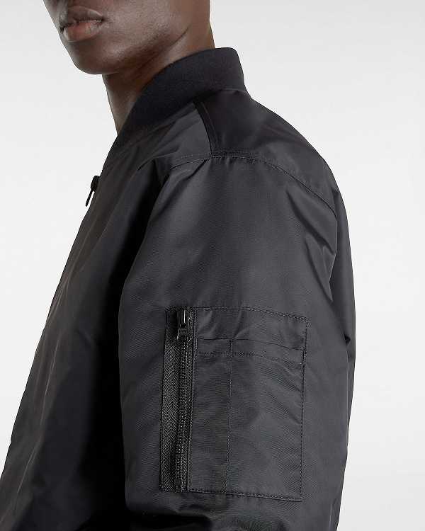 Men Vans Copley Bomber Jackets Black Malaysia | VN9735208