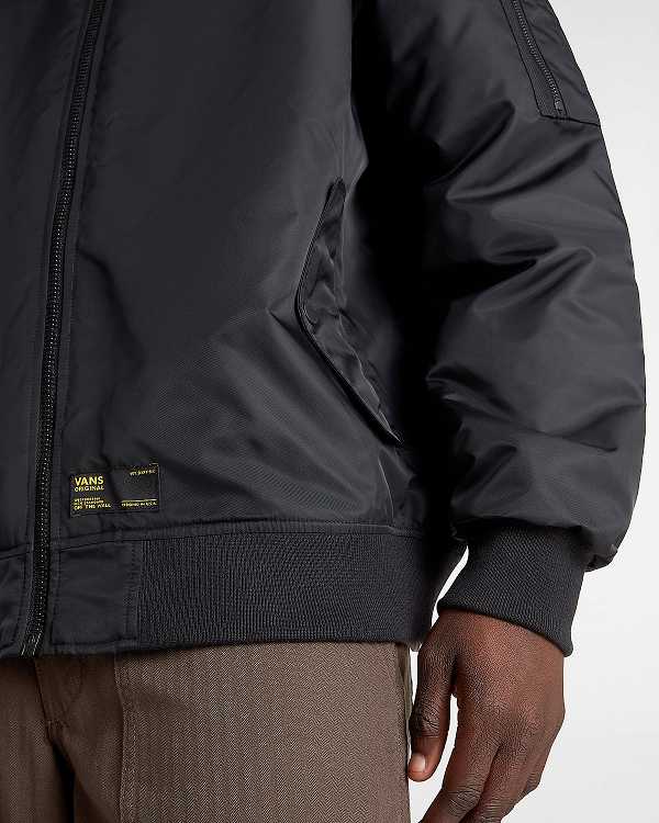 Men Vans Copley Bomber Jackets Black Malaysia | VN9735208