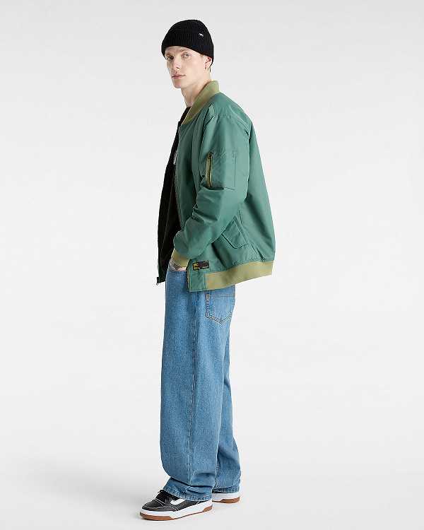 Men Vans Copley Bomber Jackets Green Malaysia | VN0213685
