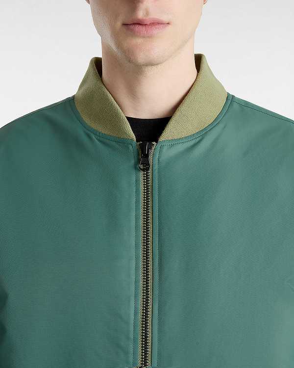 Men Vans Copley Bomber Jackets Green Malaysia | VN0213685