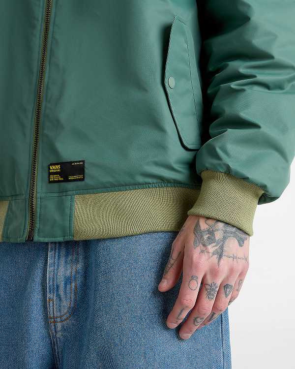 Men Vans Copley Bomber Jackets Green Malaysia | VN0213685