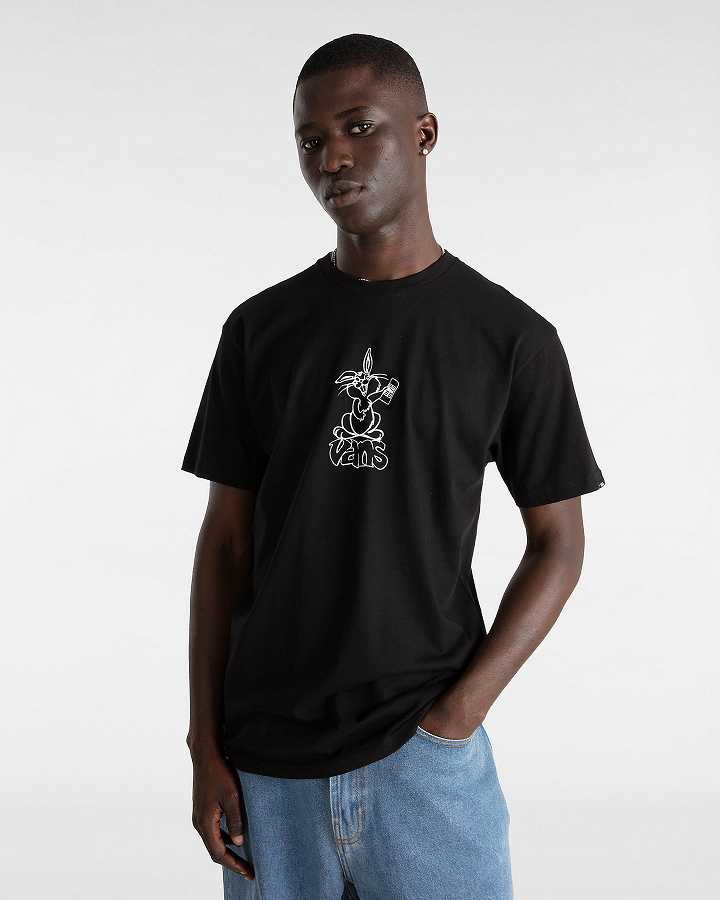 Men Vans Crazy Eddy T Shirts Black Malaysia | VN5182436