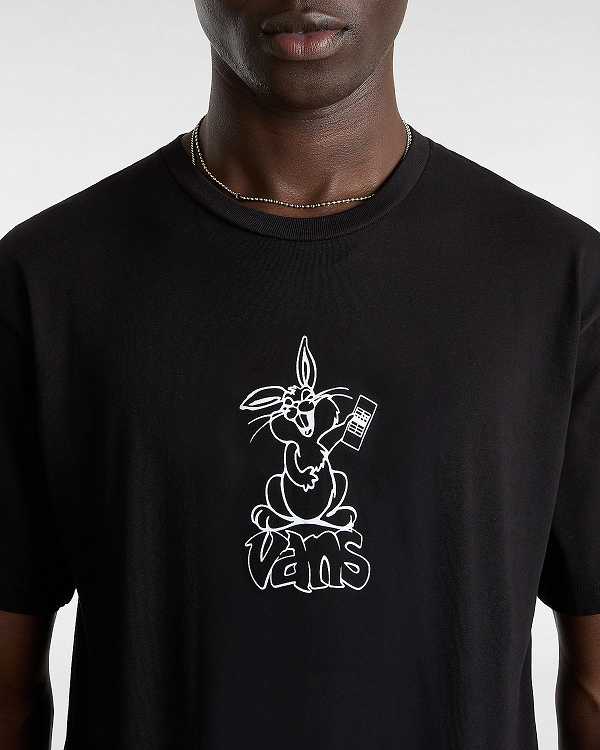 Men Vans Crazy Eddy T Shirts Black Malaysia | VN5182436