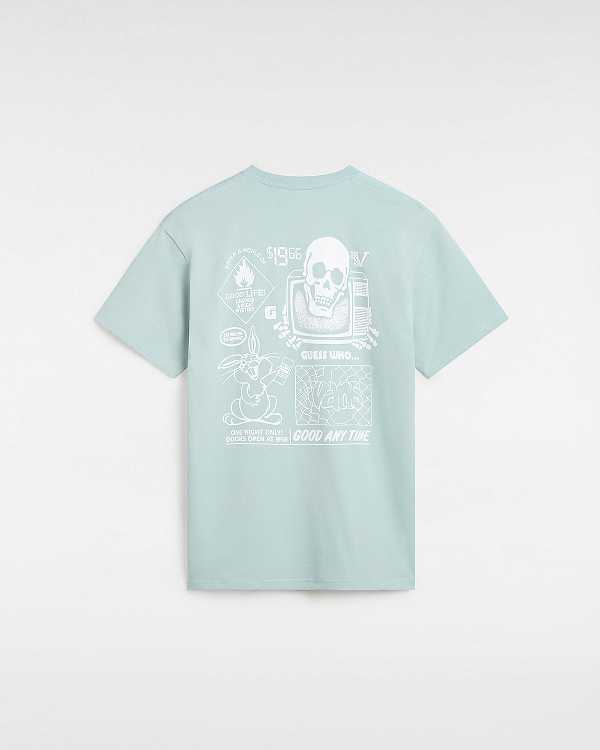 Men Vans Crazy Eddy T Shirts Blue Malaysia | VN3207681