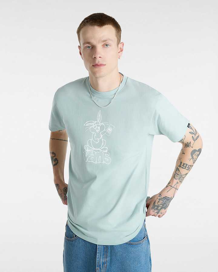 Men Vans Crazy Eddy T Shirts Blue Malaysia | VN3207681