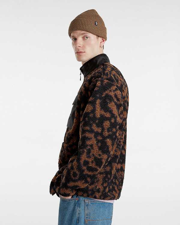 Men Vans Debrusk Loose Sherpa Sweatshirt Brown Malaysia | VN4206358