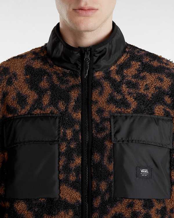 Men Vans Debrusk Loose Sherpa Sweatshirt Brown Malaysia | VN4206358