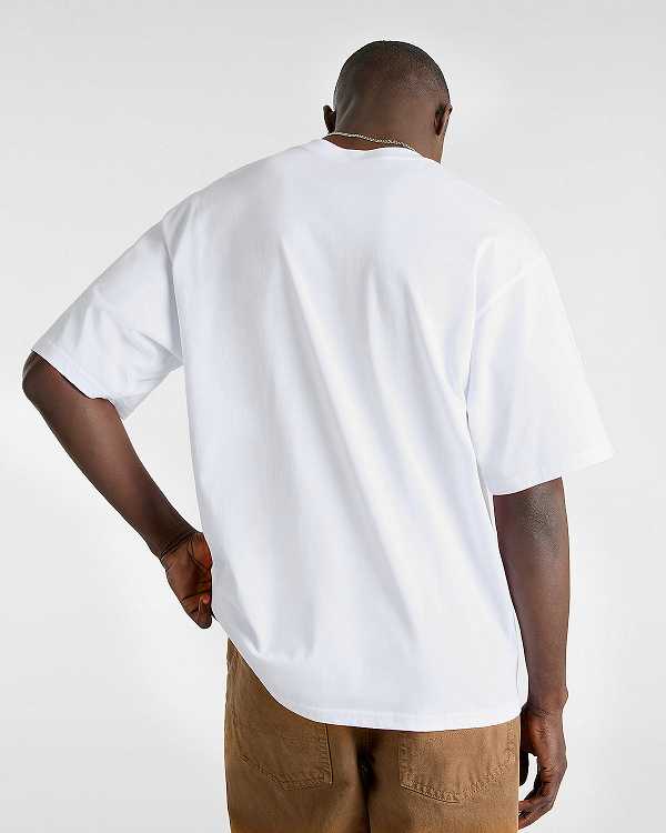 Men Vans Digital Repair T Shirts White Malaysia | VN4726195
