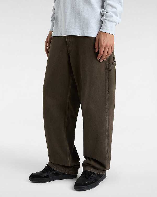 Men Vans Drill Carpenter Pants Brown Malaysia | VN2874065