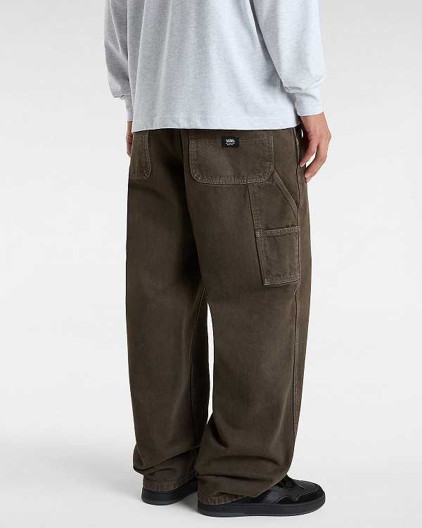 Men Vans Drill Carpenter Pants Brown Malaysia | VN2874065