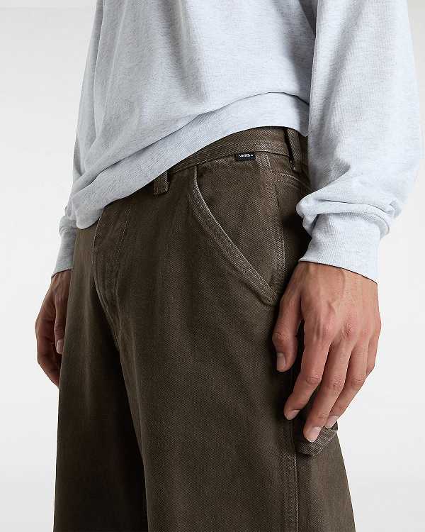 Men Vans Drill Carpenter Pants Brown Malaysia | VN2874065