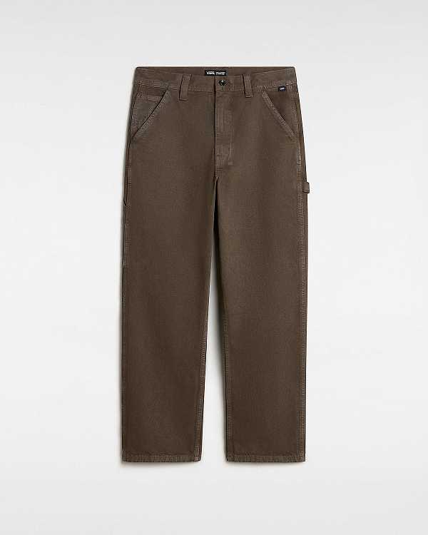Men Vans Drill Carpenter Pants Brown Malaysia | VN2874065