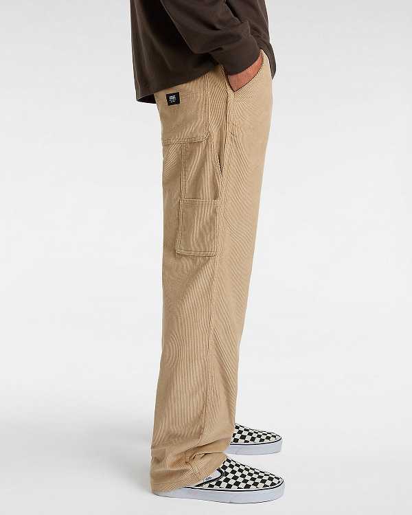 Men Vans Drill Chore Carpenter Relaxed Pants Beige Malaysia | VN6312045