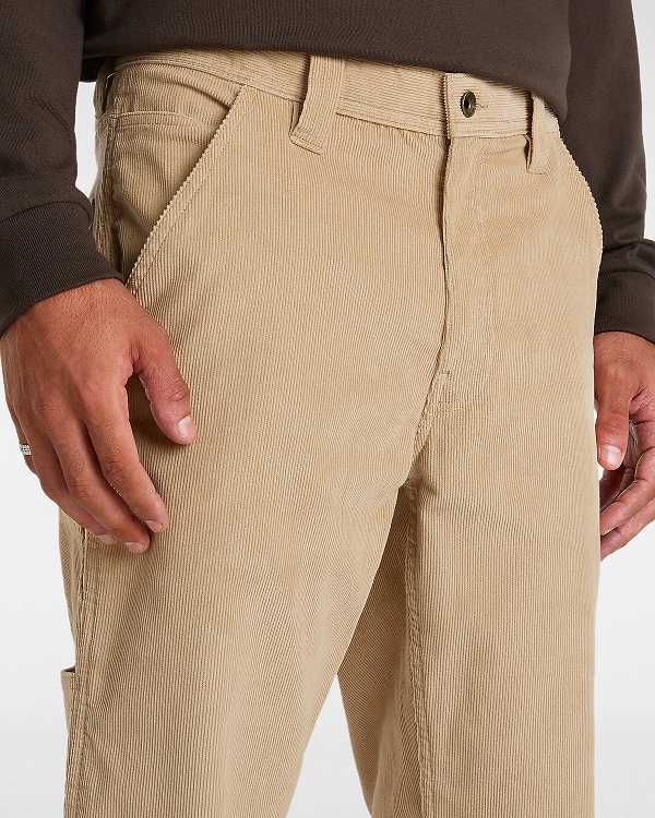Men Vans Drill Chore Carpenter Relaxed Pants Beige Malaysia | VN6312045