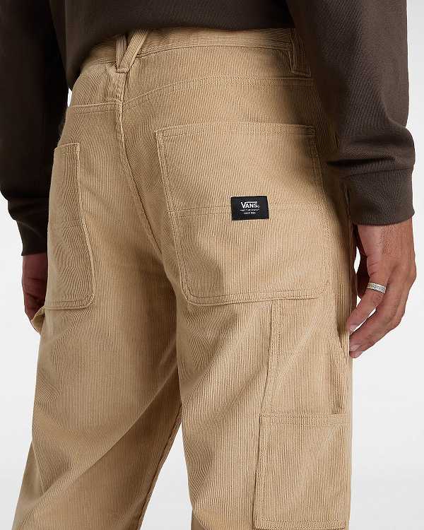 Men Vans Drill Chore Carpenter Relaxed Pants Beige Malaysia | VN6312045