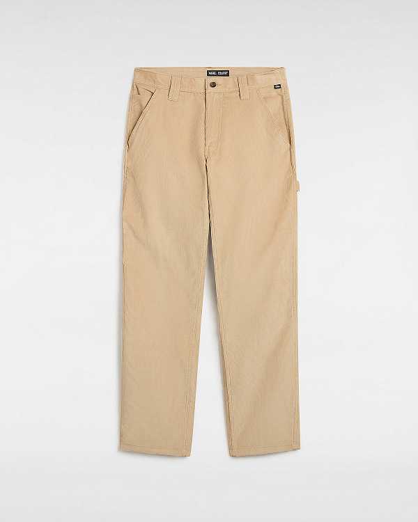 Men Vans Drill Chore Carpenter Relaxed Pants Beige Malaysia | VN6312045