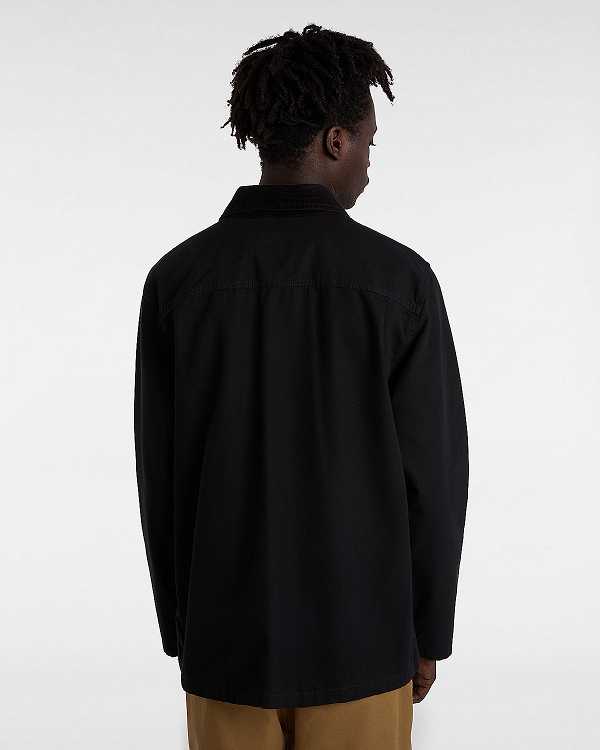 Men Vans Drill Chore Coat Black Malaysia | VN3619407