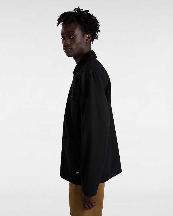 Men Vans Drill Chore Coat Black Malaysia | VN3619407