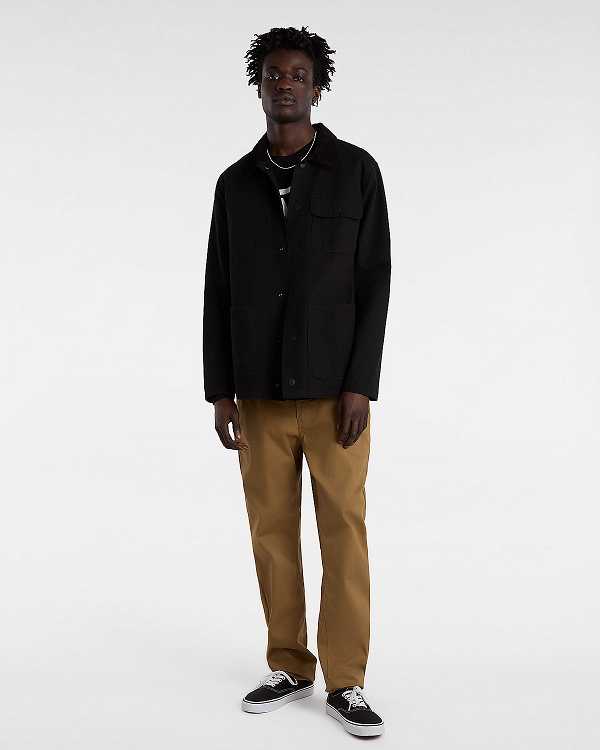 Men Vans Drill Chore Coat Black Malaysia | VN3619407