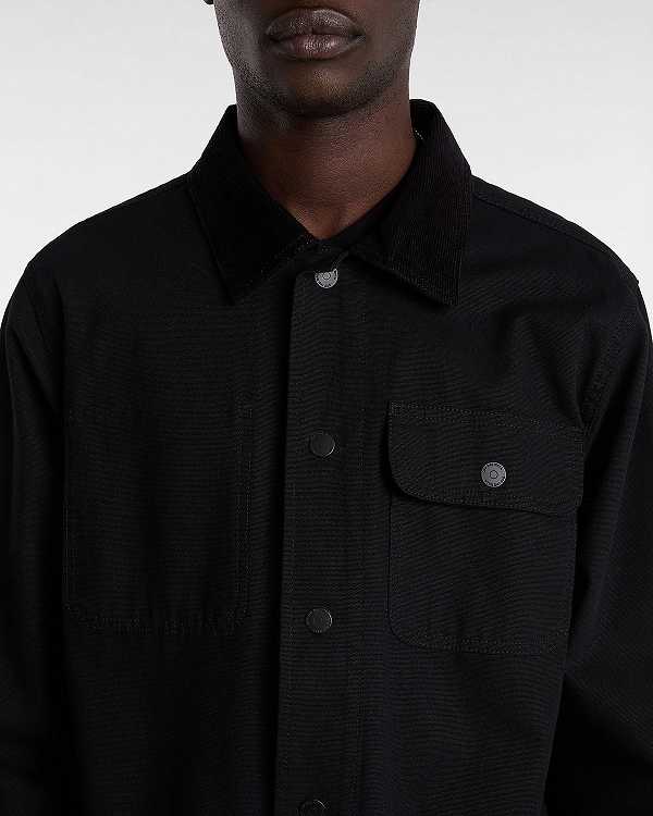 Men Vans Drill Chore Coat Black Malaysia | VN3619407