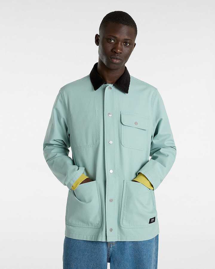 Men Vans Drill Chore Coat Blue Malaysia | VN1485079