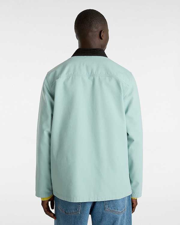 Men Vans Drill Chore Coat Blue Malaysia | VN1485079
