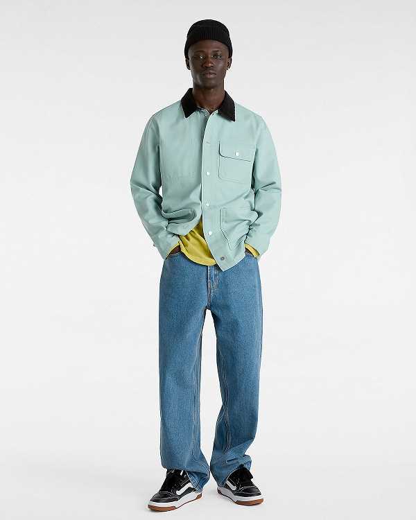Men Vans Drill Chore Coat Blue Malaysia | VN1485079