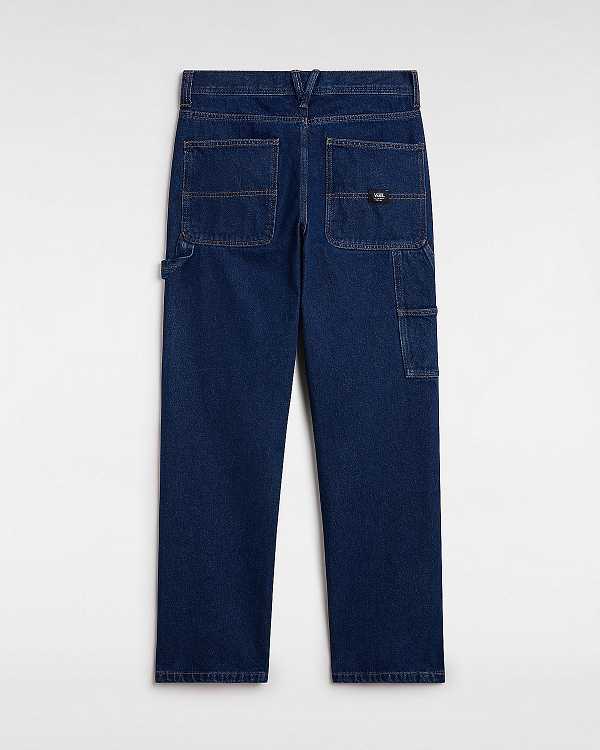 Men Vans Drill Chore Relaxed Carpenter Pants Blue Malaysia | VN4195328