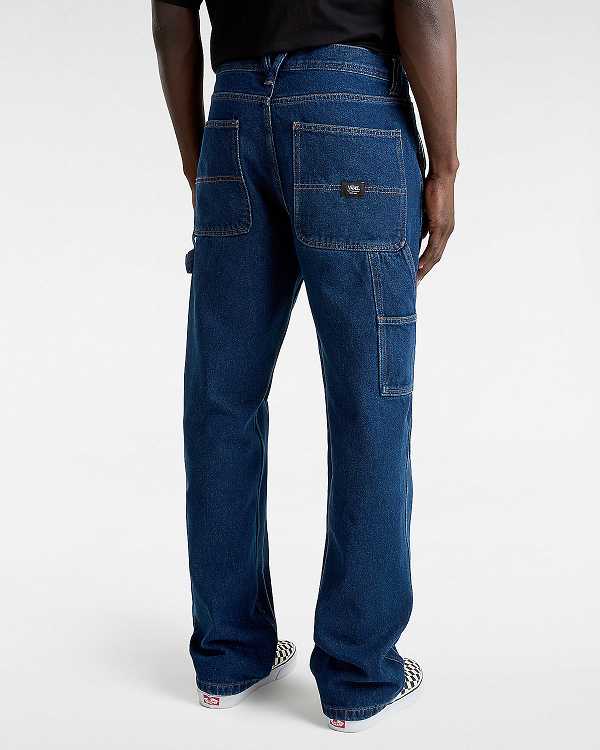 Men Vans Drill Chore Relaxed Carpenter Pants Blue Malaysia | VN4195328